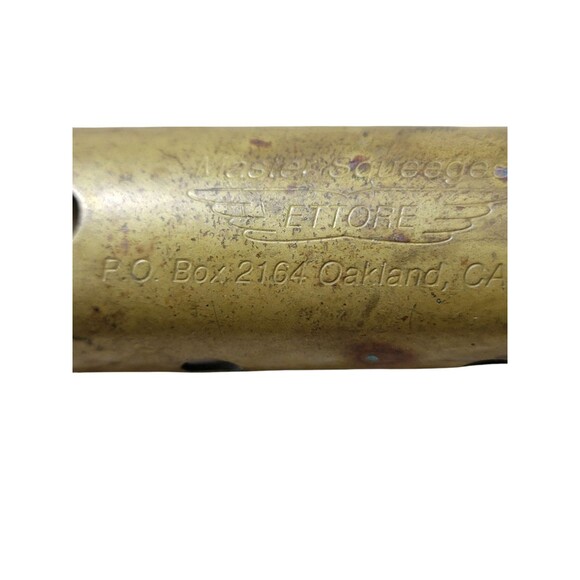 Vintage Ettore Master Squeegee Head Brass Patina 17" Made In The USA - Picture 2 of 6